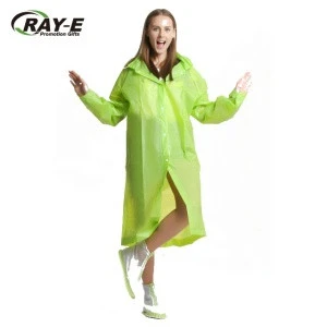 EVA Raincoat for Adults, Reusable Rain Ponchos with Hoods and Sleeves Lightweight Plastic EVA Rain coats