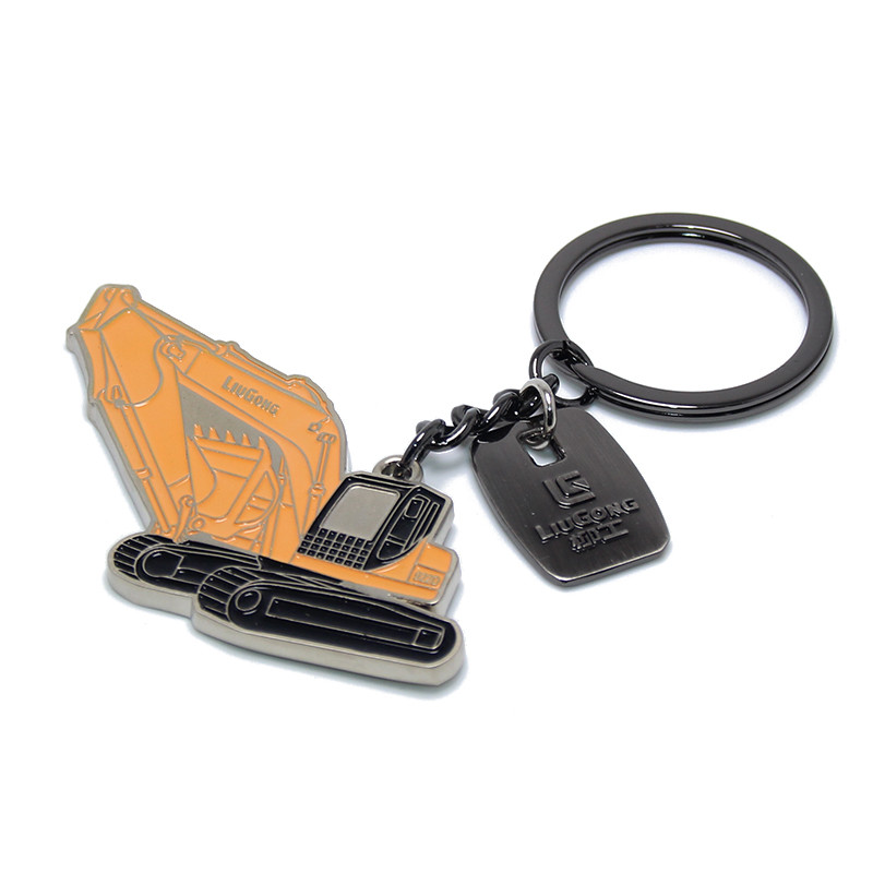 Digger Key Chain Buy Excavator Shape Promotional Truck Crane Car Keychain Custom Enamel ...