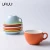 Import Exquisite glossy colorful cheap tea coffee cups and saucers / ceramic cup and saucer set from China