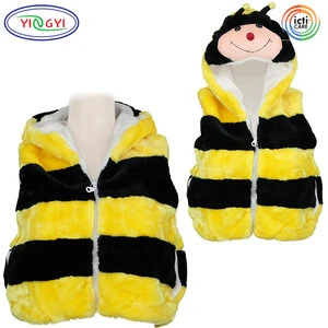 F377 Kids Animal Vest Fashion Hoody Costume Mascot Bumble Bee Youth Small Wild Animal Costumes