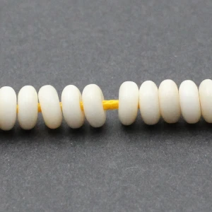 Factory Custom Natural 6*3mm Flat Beads in Bracelet Necklace Components Corozo Nut Spacer Beads for DIY Jewelry Findings Making