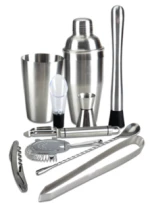 Factory direct stainless steel professional bar tool set bartender bartender set