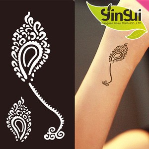 Factory hot sale low price henna sticker temporary tattoo stencil
