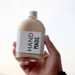 Factory Price Cold Brew Coffee Bottle 100ml 200ml 350ml Flask&amp flat Glass Bottle For Honey Beverage Juice Drinking