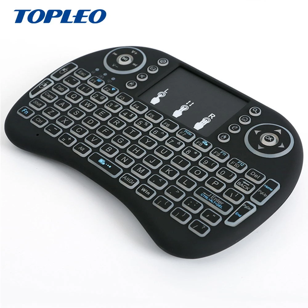 Factory Price i8 Touch sensitive colorful Backlit mini wireless keyboard touchpad