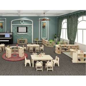 Factory Price Kids Furniture Wholesale Wood Daycare Children Furniture Table And Chair