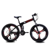Factory supply 26 inch 21/24/27 speed double disc brake folding mountain bike bicycle for adult