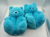 Factory supply cheap giant teddy bear bed slipper Womens Warm Cotton Soft plush kid blue teddy bear slipper for woman