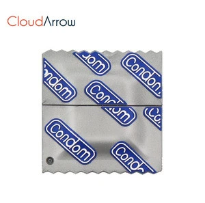 Factory Supply Custom PVC Condom Shape Flash Memory 16GB