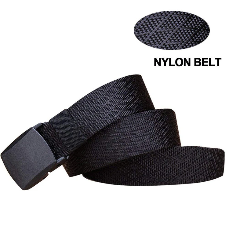Factory Wholesale Military Style  Men Woman Junior Woven Nylon Plastic Buckle Belt