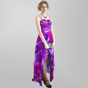 fancy irregular chiffon evening dress 2015 for wholesale