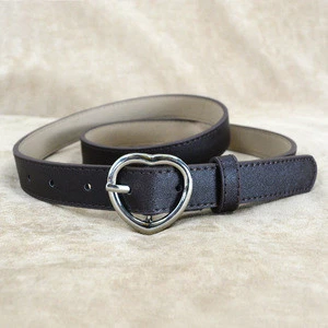Fashion heart buckle PU leather designer belt high quality women belts 2018