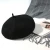 Import Fashion plain style red color womens black warm winter wool berets from China