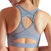 Fashionable stock mesh stock high impact sports bra ladies knit yoga bra