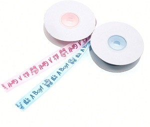 FengRise 10Yards/roll BOY/GIRL Ribbon Grosgrain Belt Beautiful Baby Shower Gift Ribbon Decoration