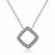 Import Fine Genuine 100% 925 Sterling Silver Square Pendant Necklace Women Jewelry from China