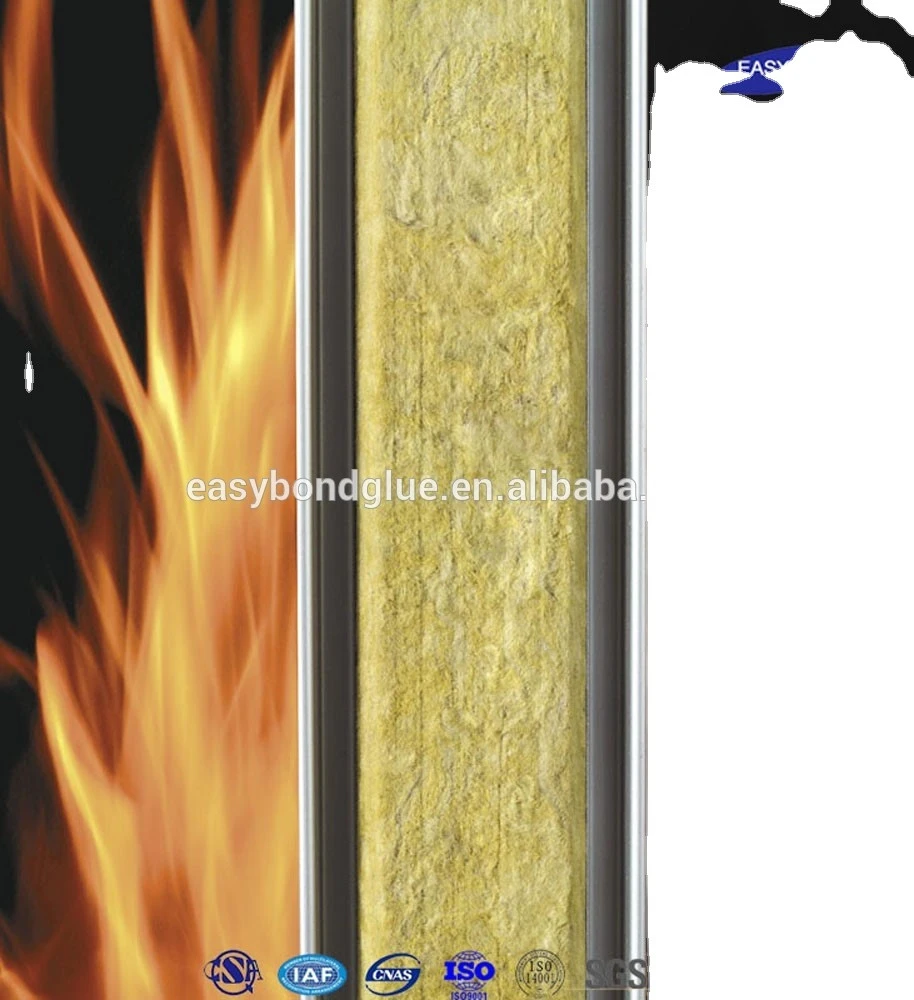 fire resistant glass mineral wool glue adhesive