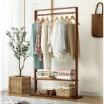 Floor Shoes Standing Coat Hangers Hanging Clothes Display Rack