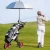 Import Foldable 3 Wheel Push Pull Cart Golf Trolley with Seat Scoreboard Bag from China