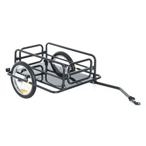Folding Bicycle Bike Cargo Storage Cart and Luggage Trailer with Hitch