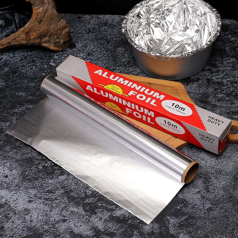 Food grade household catering 8011 aluminum foil roll heavy duty cooking  aluminum foil