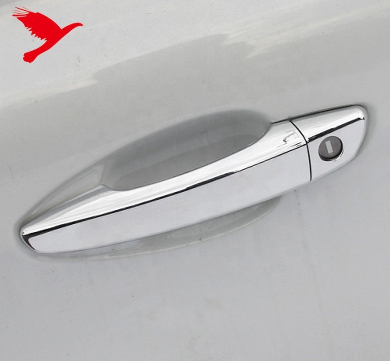 For Peugeot 5082020 Car Exterior Side Door Handles Cover Trim 8PCS ABS Chrome Accessories (Only For Left Hand Drive)