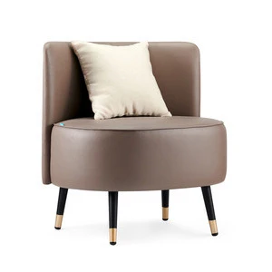 Foshan manufacturers hotel lobby modern restaurant furniture cheap coffee leather round sofa chair set