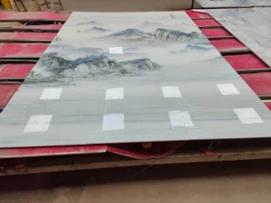 Foshan simple luxury arbitrary custom pattern stone marble electro-light SLATE background wall