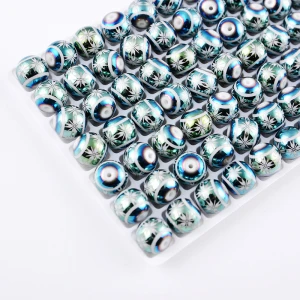 Free sample high quality jewelry beads 8mm 10mm various colors glass round sew on beads