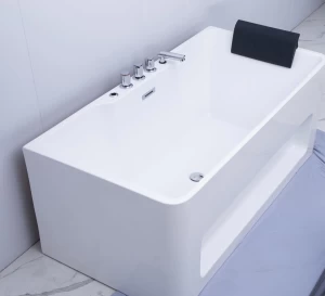 Freestanding Integrated Seamless Luxury Acrylic Bathtub with Placement Multifunctional Design