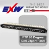 ftp 90degree alkrone cat 7 cat6 rj45 connector 23awg 24 port empty patch panel
