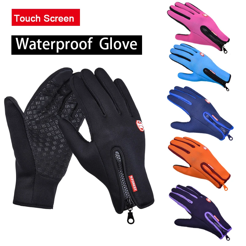 Full Finger Gloves Bicycle Men Women Winter Gloves Touch Screen Windproof Ski Gloves