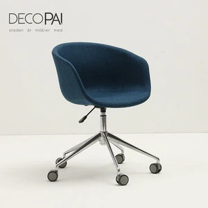 full upholstery aluminum base 5 star modern design  living room chair study chair armchair with caster gas lift office chair