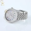 Fully Iced Out Skeleton Rainbow Arabic Number auto date Bezel VVS Moissanite Diamond Hiphop Wrist Watch For Men