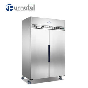 FURNOTEL Stainless Steel Industrial 2 Doors Chiller Refrigerator Freezer Vertical Commercial