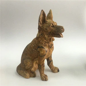 FUXUAN Dog Statue High Detail Pure Hand Carved Stone Animal Statue Dog Sculpture