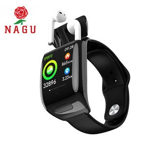 G36 Sport Pedometer BT 5.0 Men Women Smart Watch 2 in 1headset BT Call Siri And Smart Bracelet With TWS Earbuds