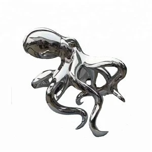 Garden / Home Decorative Mirror Polished Metal Art New products Stainless Steel Octopus Sculpture For Sale