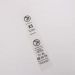 Garment Clear Size Label Custom logo design Printed tpu label tag
