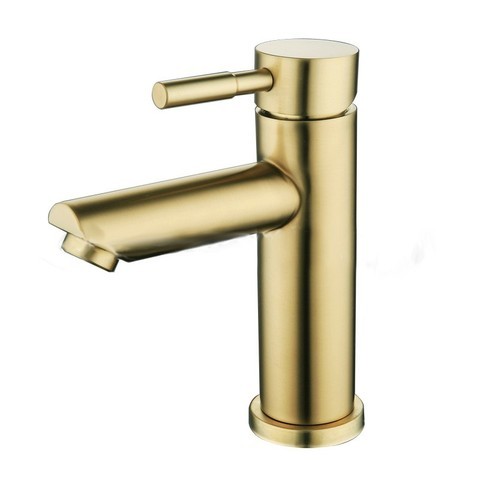 Gibo Brass Wall Mounted Automatic Faucet gold color single hole bathroom faucet