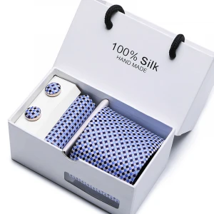 Gift box   Solid Mens Skinny Ties Fashion Plain Gravata Ties Jacquard Woven Silk Ties for Mens Wedding Suits Cravate