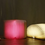 Gift Item Mini Portable USB Rechargeable LED Wooden Foldable Table Lamp Reading Book Night Light