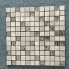 Glass Mosaic Tile Stainless Steel Mixed Stone Mosaic for Kitchen Backsplash