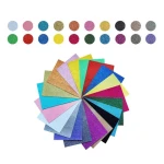 Glitter felt fabric sheet for crafts and party with 20 colors for choice size 20x30cm 10pcs packing for toy party theme projects