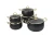 Import Gold Black Color Factory Customized Non-stick Belly Shape Aluminum Pot Set from China