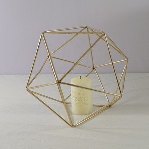 Gold Geometric stands Centerpieces vase 25CM Table Wedding Party Hotel Decoration Home Accessories