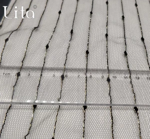 Lita J3177Golden#  100% nylon mesh fabric w/golden meteor shower good quality tulle shinning net fabric for women's perspective dress