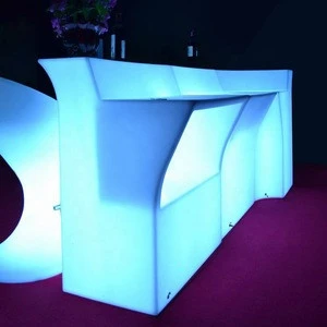 Good price battery power illuminated portable mobile commercial wooden bar counter
