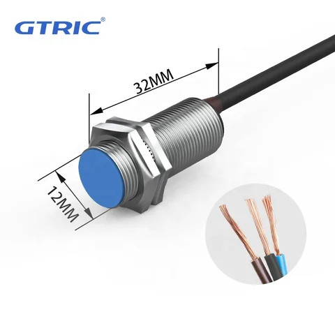 GTRIC Hall Effect Reed Magnetic sensor Proximity Switch M12 series 12v Dc 3-wires NPN PNP NO NC Hall magnet Proximity Sensor