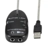 Guitar to USB Interface Link Cable Adapter Audio Connector Recorder for PC/Computer